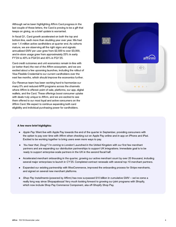 Shareholder Letter - Page 4