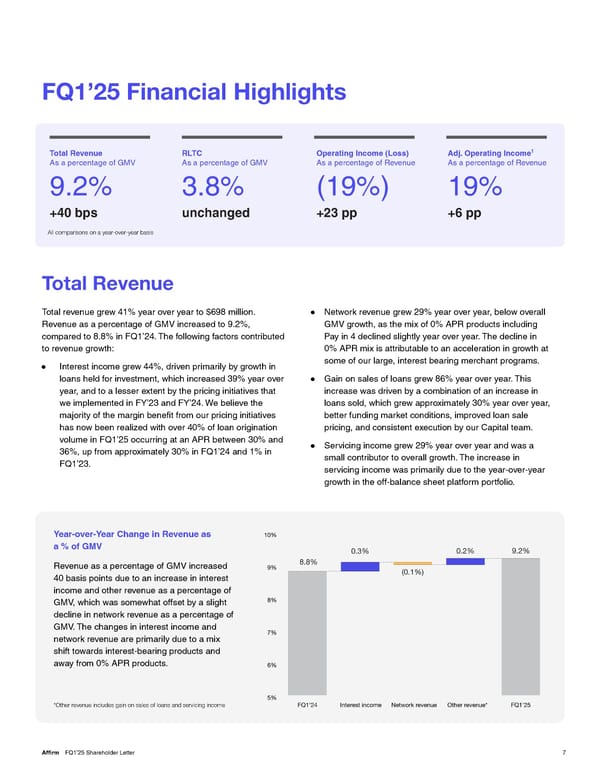 Shareholder Letter - Page 7