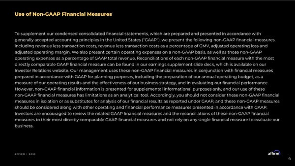 Affirm Financial Model Information Session - Page 4